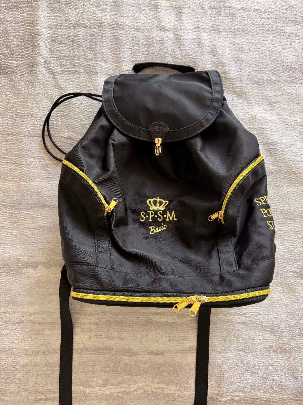 SPSM Basic Black Gold Backpack Gymnastics Sport